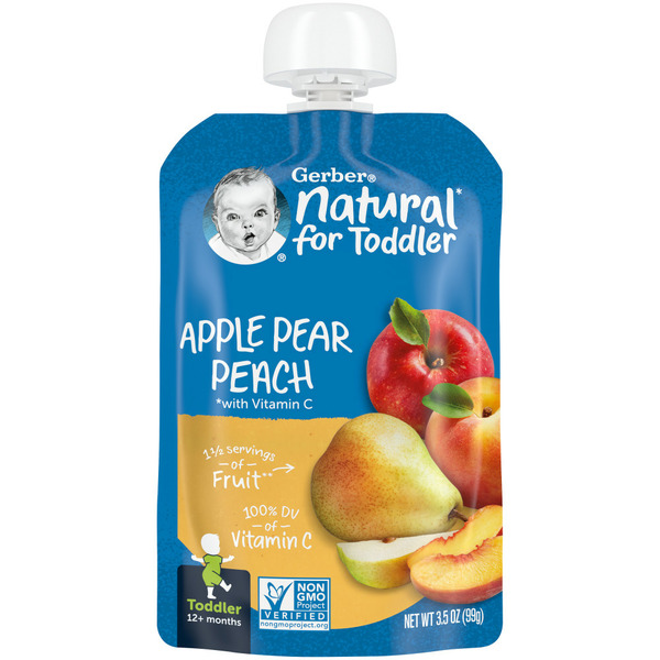 Baby Food & Formula Gerber Apple Pear Peach Toddler Pouch Pouch hero