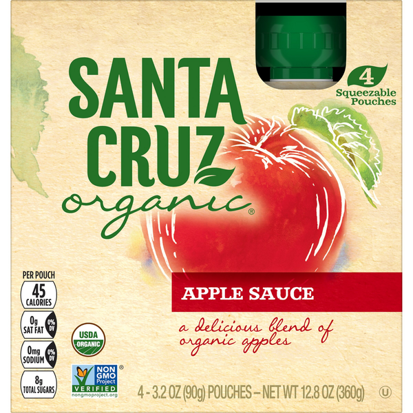 Canned Fruit & Applesauce Santa Cruz Organic Organic Apple Pouches hero