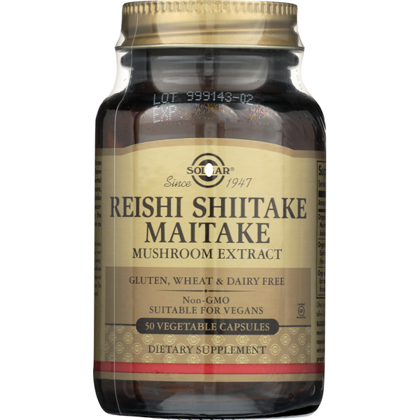 Vitamins & Supplements Solgar Reishi Shiitake Maitake Mushroom Extra hero