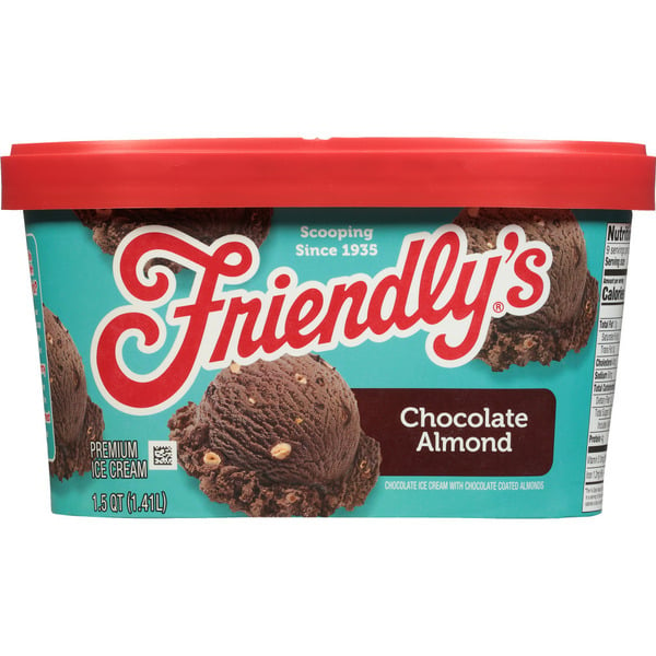 Ice Cream & Toppings Friendly's Rich & Creamy Chocolate Almond Chip Premium Ice Cream hero