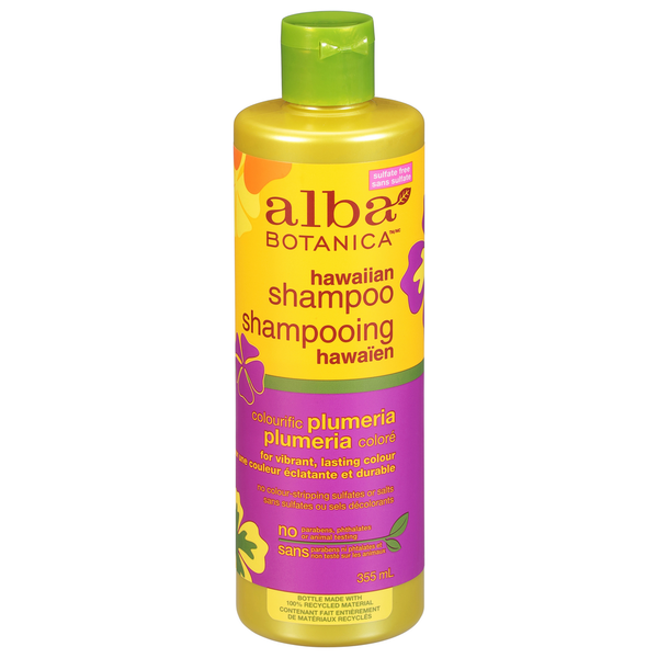 Hair Care Alba Botanica Shampoo, Colorific, Plumeria, Hawaiian hero