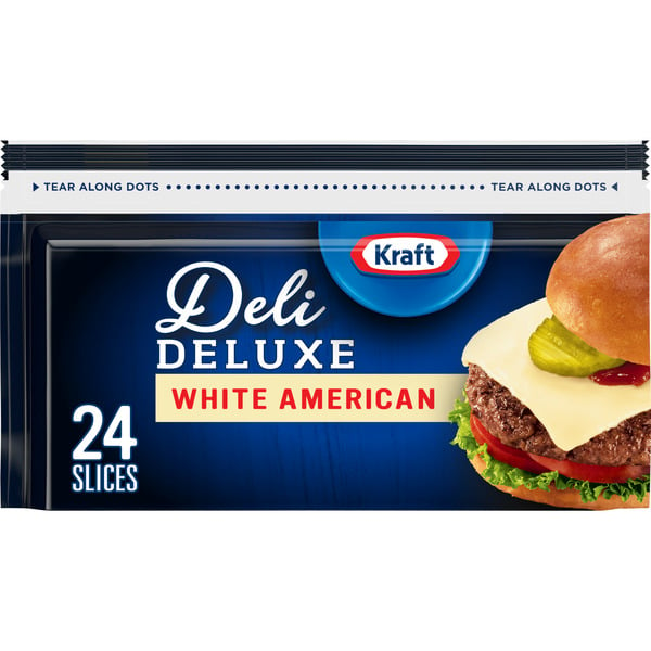 Packaged Cheese Kraft White American Cheese Slices hero