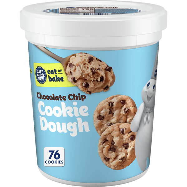 Doughs, Gelatins & Bake Mixes Pillsbury Refrigerated Chocolate Chip Cookie Dough, Eat or Bake hero