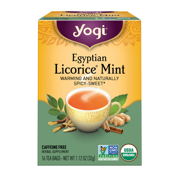 Tea Yogi Tea Herbal Tea, Egyptian Licorice Mint, Caffeine Free hero