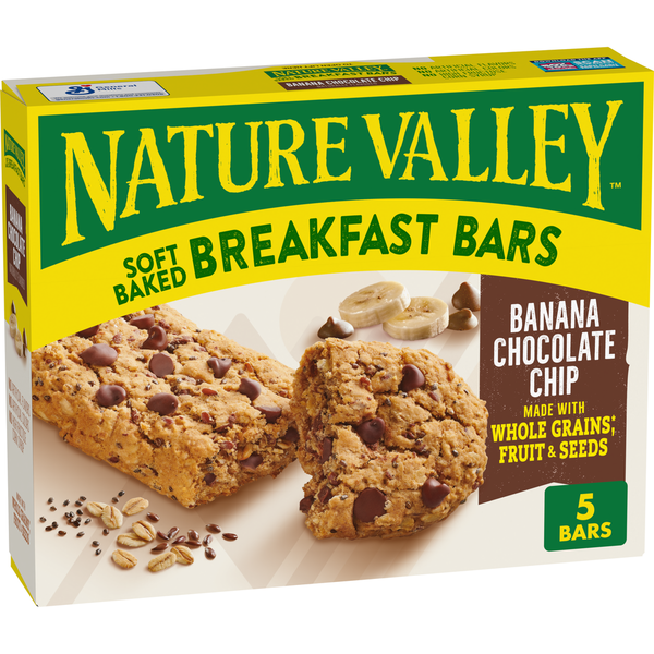 Energy & Granola Bars Nature Valley Banana Chocolate Chip Soft Baked Breakfast Bars hero