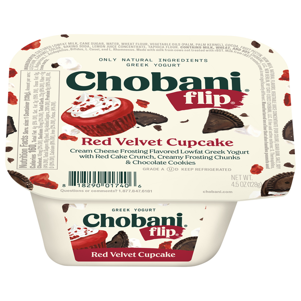 Yogurt Chobani Yogurt, Greek, Red Velvet Cupcake hero