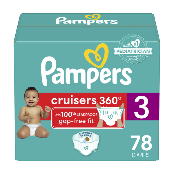 Diapers & Wipes Pampers Cruisers 360 Diapers Size 3 78 Count hero