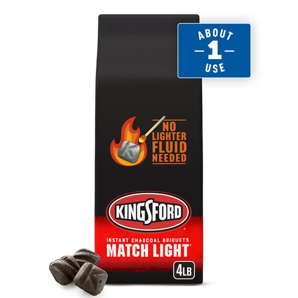 More Household Kingsford Instant Charcoal Briquettes, BBQ Charcoal for Grilling hero