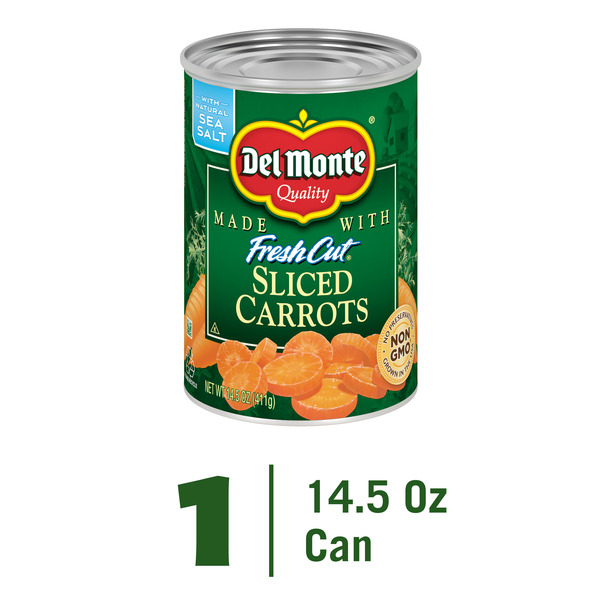 Canned & Jarred Vegetables Del Monte Carrots, Sliced, Fresh Cut hero