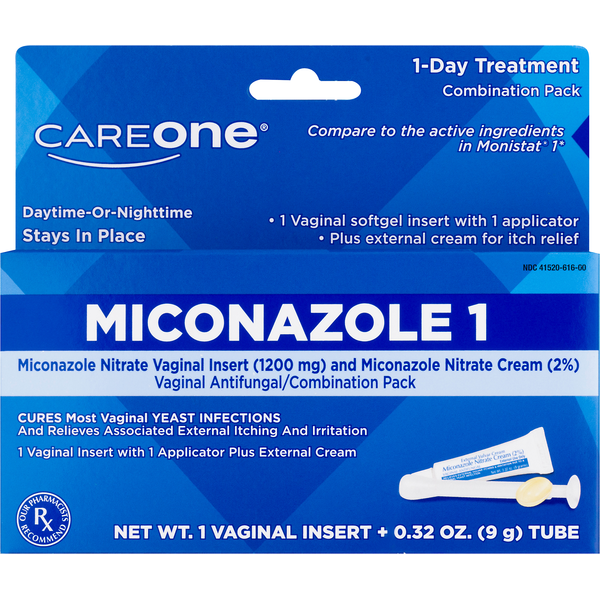 Feminine Care CareOne Miconazole 1 Dose Treatment hero