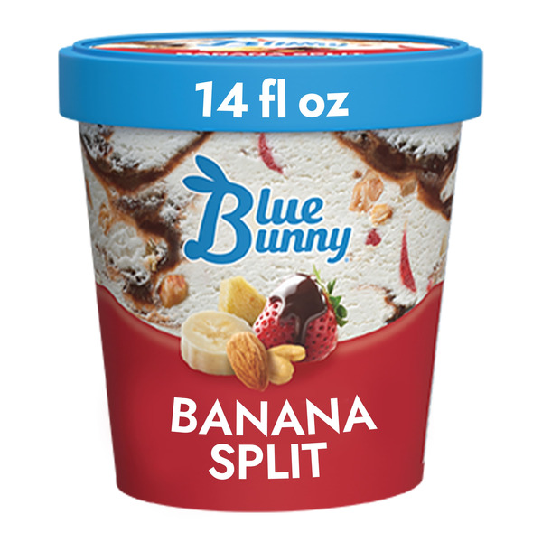 Ice Cream & Ice Blue Bunny Banana Split Frozen Dessert hero