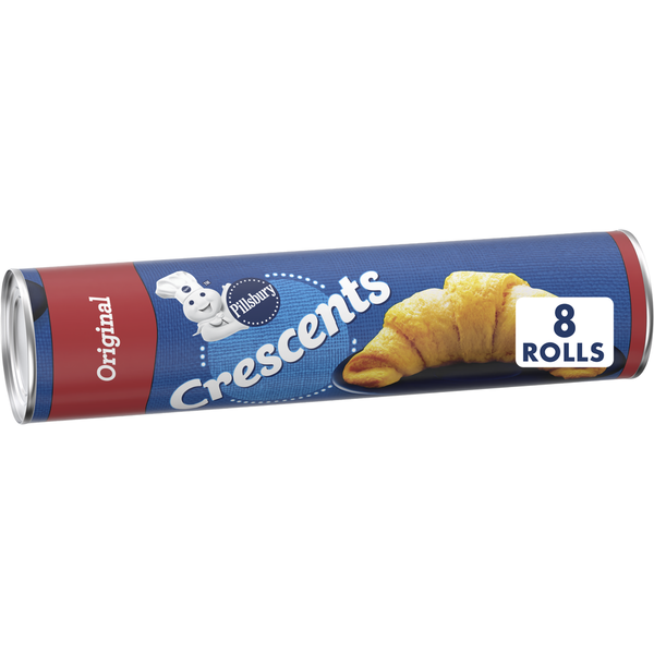 Pillsbury Original Crescent Rolls Refrigerated Canned Pastry Dough hero