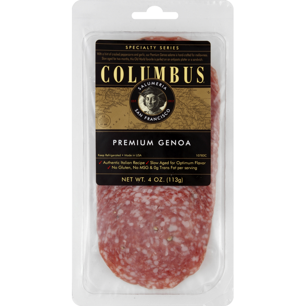 Packaged Meat Columbus Salame, Premium Genoa hero