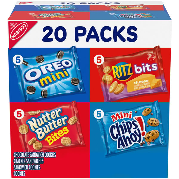 Cookies & Cakes Chips Ahoy!/Nutter Butter/Oreo/Ritz Variety Pack Classic Mix Cookies & Crackers, 5 Varieties hero