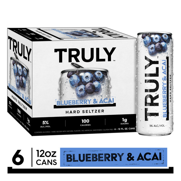 Malt Beverages Truly Hard Seltzer Blueberry & Acai hero