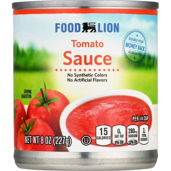 Canned & Jarred Vegetables Food Lion Sauce, Tomato, Can hero