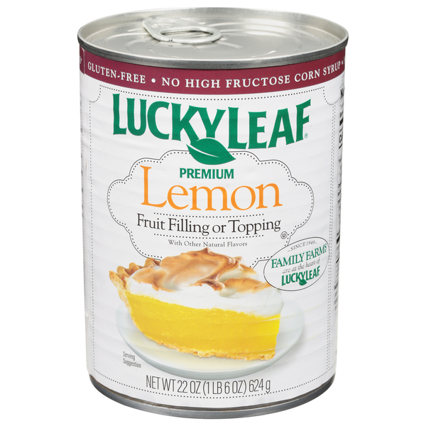 Canned Fruit & Applesauce Lucky Leaf Fruit Filling or Topping, Premium, Lemon hero