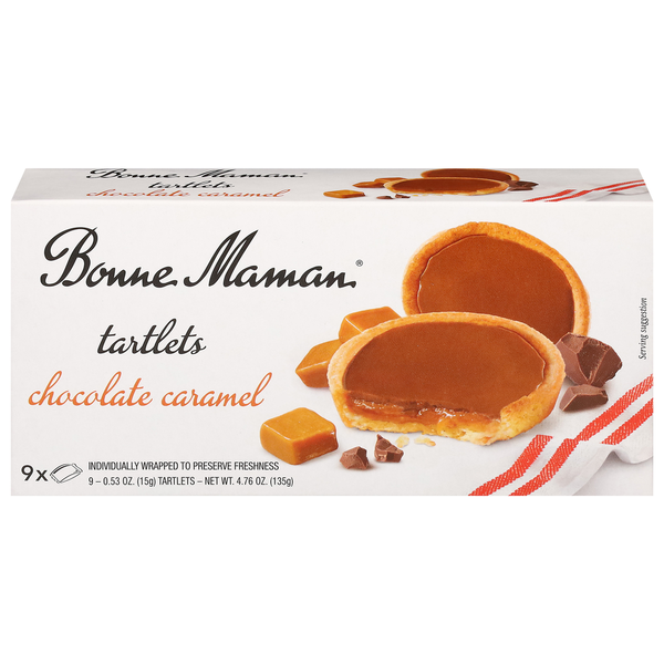 Cookies & Cakes Bonne Maman Tartlets, Chocolate Caramel hero