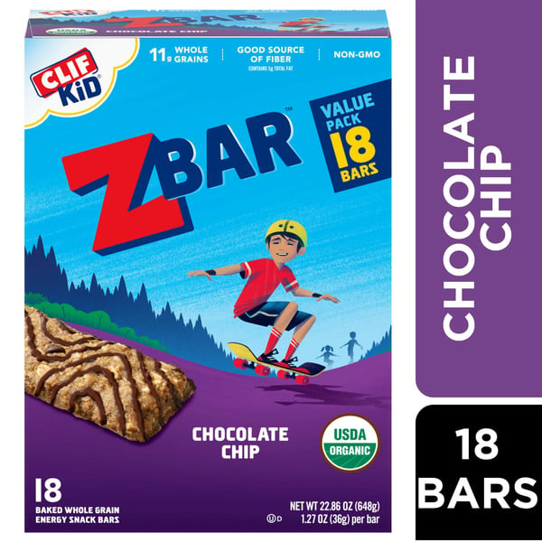 Chips & Pretzels Zbar Chocolate Chip Organic Kids Snack Bars hero