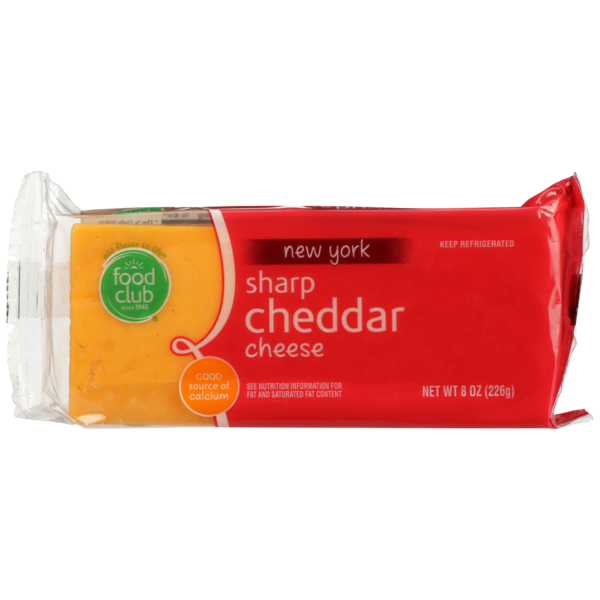 Packaged Cheese Food Club New York Sharp Cheddar Cheese hero