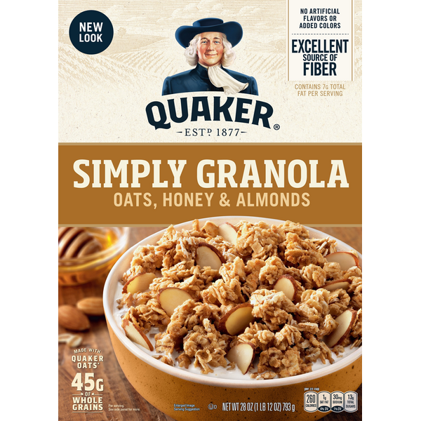 Granola Quaker Simply Granola, Oats, Honey & Almonds hero