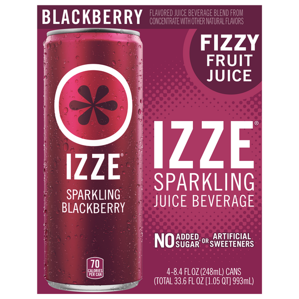 Multipack & Aseptic Juice IZZE Juice Beverage, Blackberry, Sparkling hero