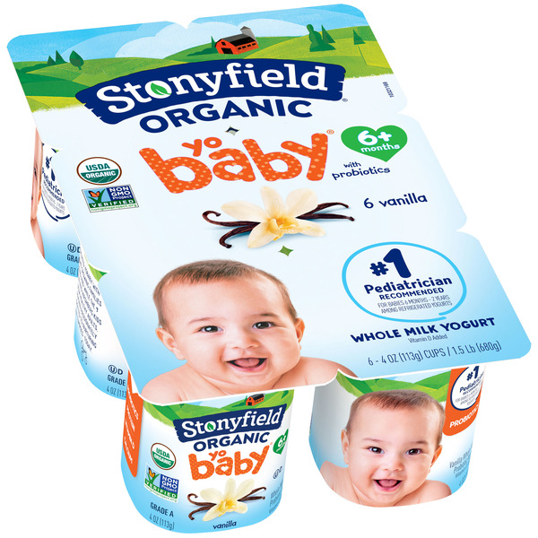 Yogurt Stonyfield Organic YoBaby Vanilla Whole Milk Yogurt with Probiotics hero