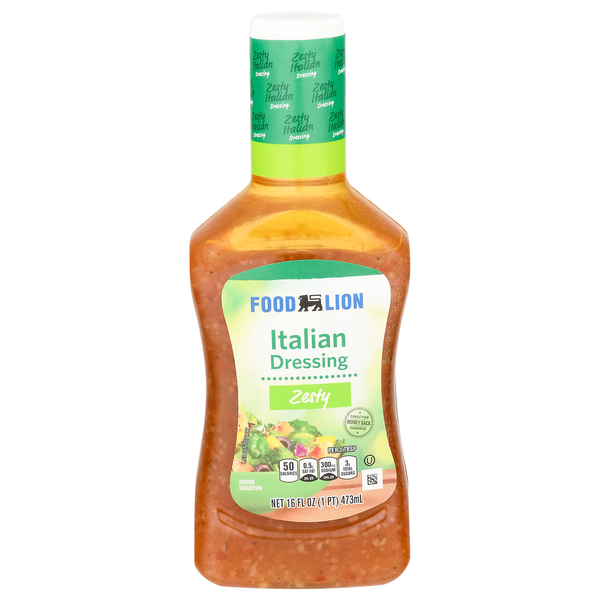 Salad Dressing & Toppings Food Lion Dressing, Italian, Zesty hero