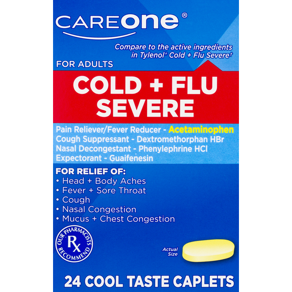 Cold, Flu & Allergy CareOne Cold + Flu Severe, Adults, Caplets hero