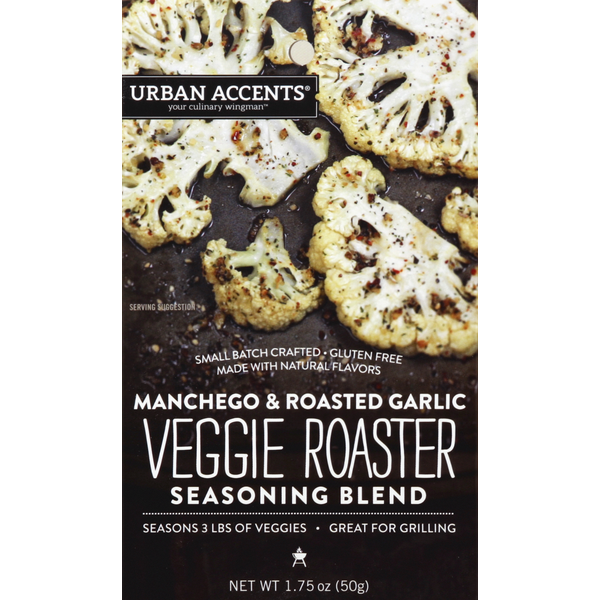 Spices & Seasonings Urban Accents Seasoning Blend, Veggie Roaster, Manchego & Roasted Garlic hero