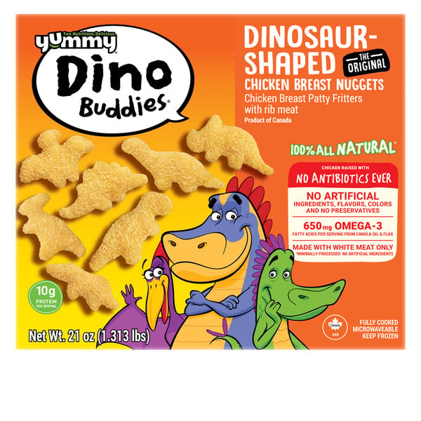 Frozen Meat & Seafood Yummy Dinosaur-Shaped Chicken Breast Nuggets hero