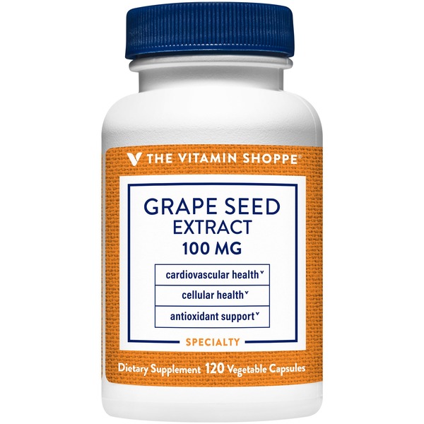 Antioxidants The Vitamin Shoppe Grape Seed Extract Antioxidant - 100 MG (120 Capsules) hero