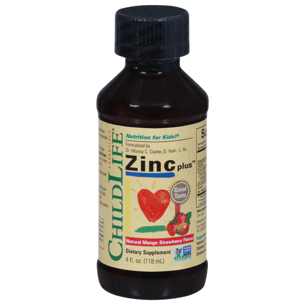 ChildLife Zinc Plus, Natural Mango Strawberry Flavor hero