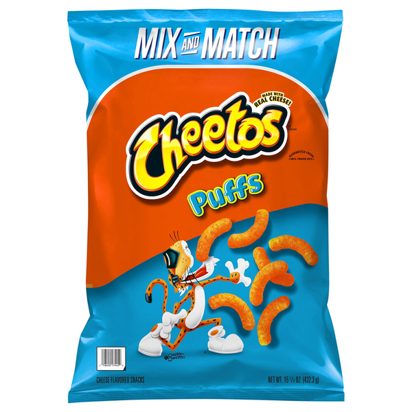 Chips & Pretzels Cheetos Cheese Flavored Snacks, Puffs hero