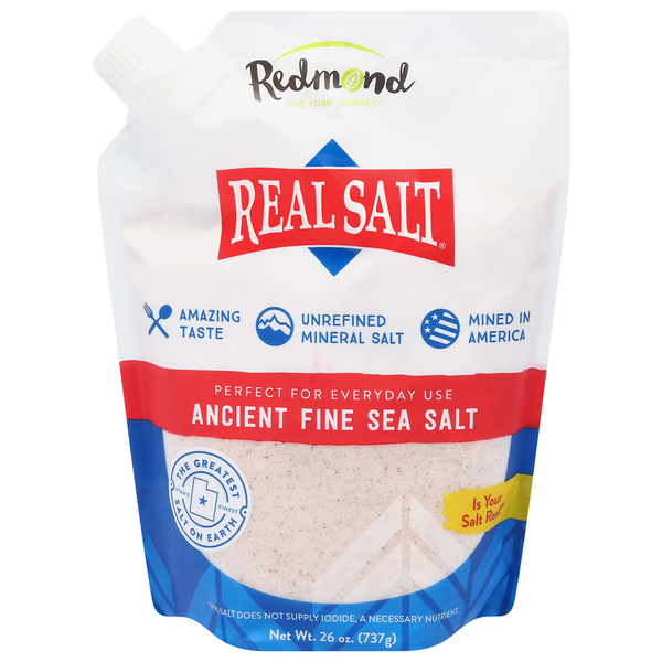 Spices & Seasonings Redmond Sea Salt, Fine, Ancient hero