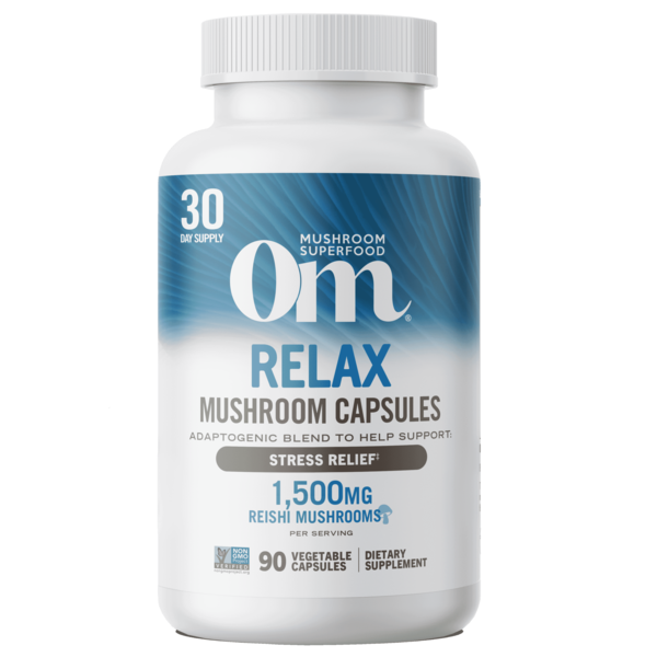 Vitamins & Supplements Om Relax, Mushroom Capsules with Reishi, Ashwagandha & GABA hero