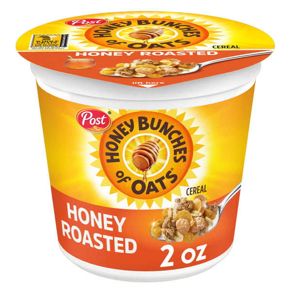 Cereal Post Honey Bunches of Oats Breakfast Cereal, Heart Healthy, Cereal Cups hero