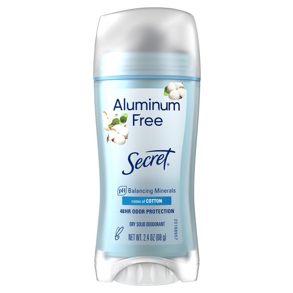 Deodorants Secret Aluminum Free Deodorant for Women, Cotton hero