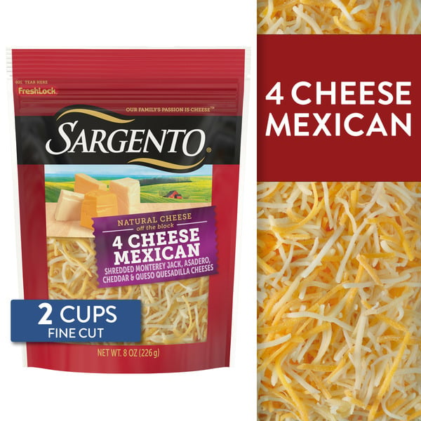 Cheese Sargento Off The Block 4 Cheese Mexican Fine Cut Shredded Cheese hero