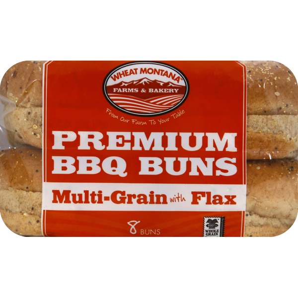 Buns & Rolls Wheat Montana BBQ Buns, Premium, Multi-Grain with Flax hero