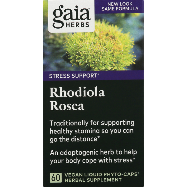 Stress & Sleep Aids Gaia Herbs Rhodiola Rosea, Vegan Liquid Phyto-Caps hero