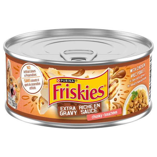 Cat Food & Care Purina Friskies Extra Gravy Chunky with Chicken in Savoury Gravy hero