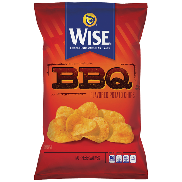 Chips & Pretzels Wise BBQ Flavored Potato Chips hero