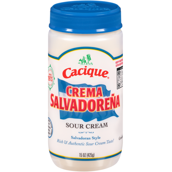 Condiments Cacique Sour Cream, Crema Salvadorena, Salvadoran Style hero