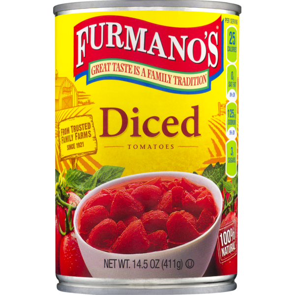 Canned & Jarred Vegetables Furmano's Tomatoes, Diced hero