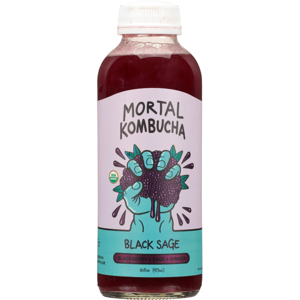 Refrigerated Mortal Kombucha Kombucha, Black Sage hero