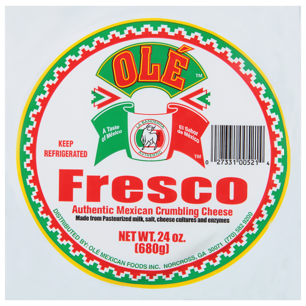 Olé Crumbling Cheese, Authentic Mexican, Fresco hero