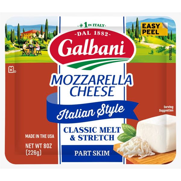 Packaged Cheese Galbani Part Skim Mozzarella Cheese hero