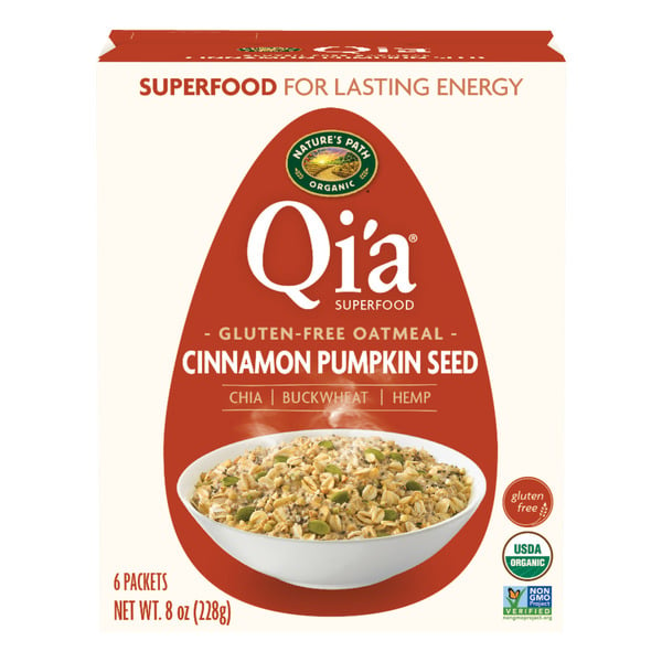 Hot Cereal & Pancake Mixes Nature's Path Organic Qi'a Superfood Oatmeal, Cinnamon Pumpkin Seed hero