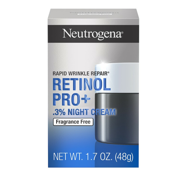 Neutrogena Rapid Wrinkle Repair Cream, Retinol Pro+ Night Moisturizer hero